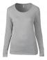 Ladies Sheer LS Scoop Tee