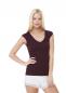 Sheer Mini Rib V-Neck Shirt