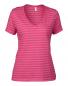 Ladies Fashion Striped V-Neck Tee