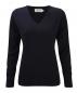 Ladies` V-Neck Knitted Pullover