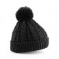 Snowstar Beanie mit Zopfmuster
