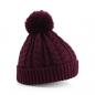 Snowstar Beanie mit Zopfmuster