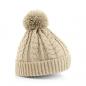 Snowstar Beanie mit Zopfmuster