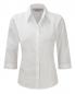 Popelin Bluse mit 3/4 Arm