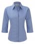 Popelin Bluse mit 3/4 Arm