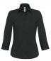 Popelin Bluse mit 3/4 Ärmeln