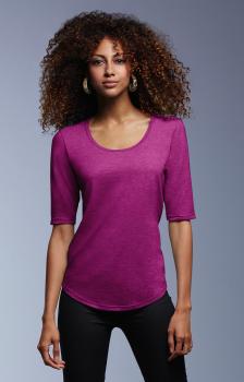 Artikelbild Women`s Tri-Blend Deep Scoop 3/4 Sleeve Tee