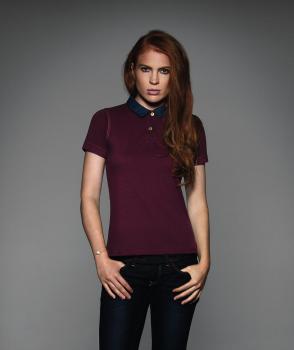 Artikelbild Ladies` Denim Collar Piqué Polo